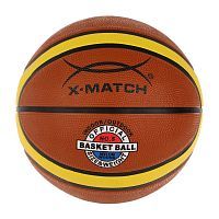 Мяч баскетбольный Х-Маtch размер 5 оранжево-желтый резина 56498