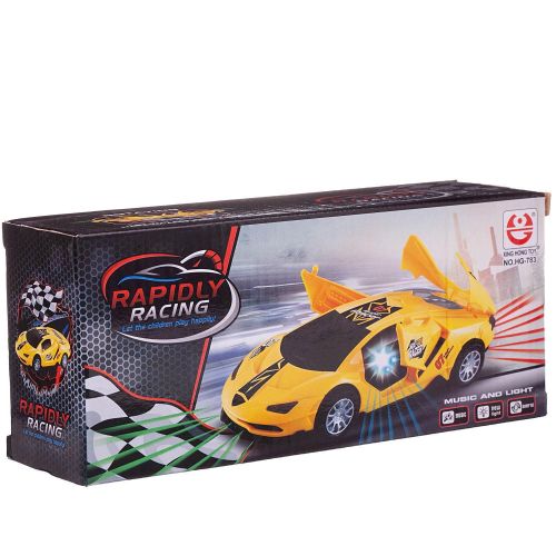 машинка junfa спортивная (движение+вращение) желтая №2 фото 3 Машинка Junfa спортивная (движение+вращение) желтая №2 фото 3