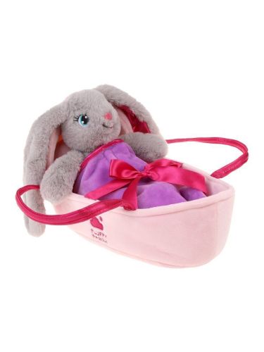 Мягкая игрушка 28 см Fluffy Family Зайка в переноске 682308