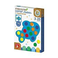 Десятое королевство Игра развивающая деревянная Сортер Рыбка с заданиями