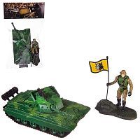 Игровой набор Abtoys Боевая сила Танк, фигурка солдата, акссесуары, в пакете