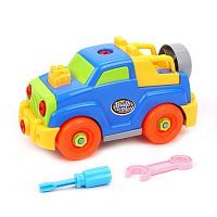 Конструктор-скрутка Машина, в комплекте инструменты 2шт., коробка