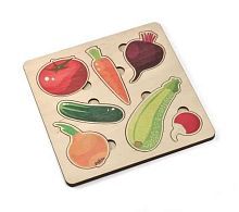 Игра развивающая деревянная Овощи (21х21см)