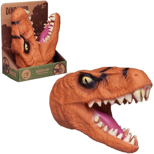 Игрушка на руку Junfa Хищник (голова динозавра) оранжевая