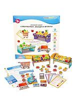 Игровой набор Woodlandtoys Супермаркет. Овощи и фрукты 30*22,8*0,3
