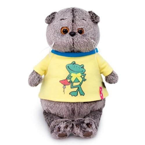 Басик в футболке с принтом Лягушонок 25 см