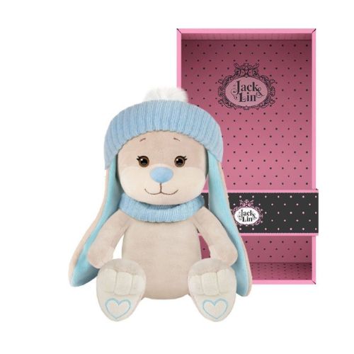 Зайчик в Голубом Шарфе и Шапочке, 20 см