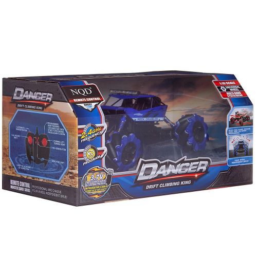 Машинка радиоуправляемая Junfa Джип, синяя 1:16 фото 3