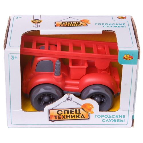 Машинка ABtoys Спецтехника Пожарная машина с лестницей, 10х7х8см фото 3