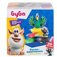 Набор для детской лепки "Тесто-пластилин 20 штук Лепим с Бубой"