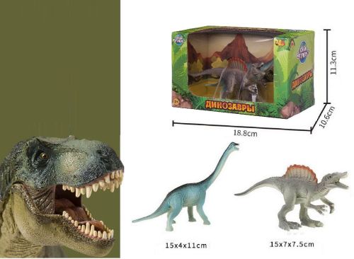 Игровой набор ABtoys Юный натуралист Динозавры: Брахиозавр против Спинозавра фото 2