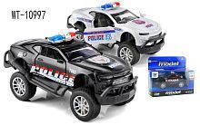 Машинка Junfa Полицейский джип 1:32 металлический с открывающимися дверцами инерционный