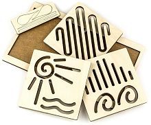 Набор трафаретов Woodland Межполушарная доска Зигзаг (134105)