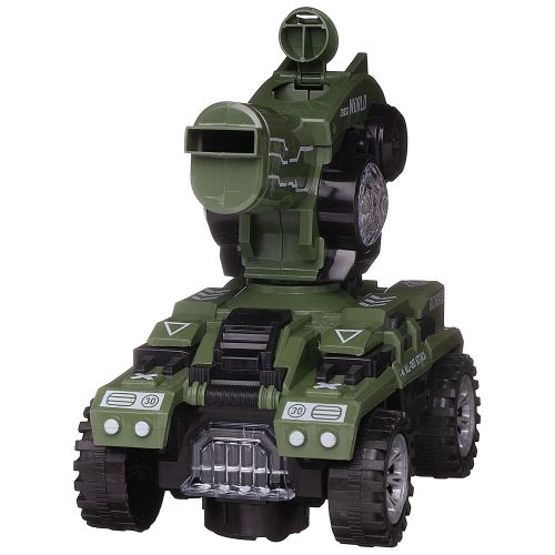 Танк Junfa стреляющий дисками (движение+вращение) свет звук фото 7