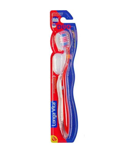 Зубная щетка Longa Vita DUO красная фото 2
