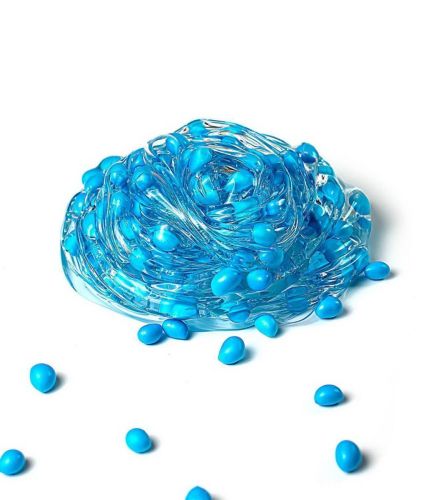 Набор для экспериментов Slimer Пружинистые зернышки синие 150г фото 2