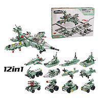 Конструктор Армия 12в1, 576 дет., кор., в ассорт.