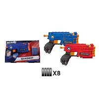 Бластер, в комплекте: м/пули 8шт., коробка, в ассортименте