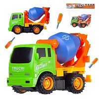 Машинка-конструктор "Бетономешалка", в наборе с инструментами, в пакете, 23x17x8 см