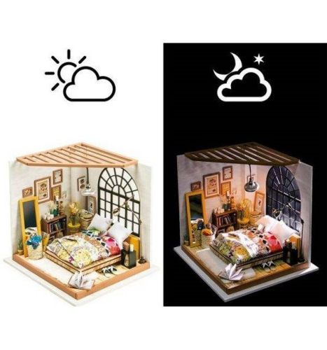 Интерьерный конструктор-румбокс Robotime Спальня. Комната отдыха фото 7