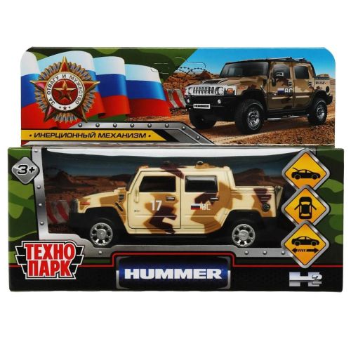 машинка технопарк hummer h2 pickup камуфляж 12 см Машинка Технопарк HUMMER H2 PICKUP Камуфляж 12 см