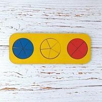 Рамка вкладыш Дроби, Никитин, 3 круга, ур.1, в асс-те