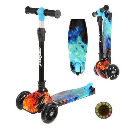 самокат moby kids space, складной, 120 pu со светом, принт Самокат Moby Kids Space, складной, 120 PU со светом, принт