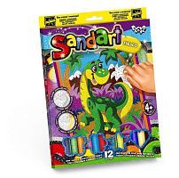 Фреска из песка Sand Art Динозаврик