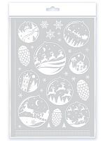 Новый год Декоративные наклейки. Статические. Ёлочные шары (30х45 см)