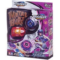 Игра настольная Junfa Волчок "Battle blade. Swallow Armour "Sally" с синей сердцевиной и красным пусковым устройством, 23х19х6 см