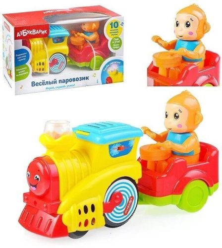 Музыкальная игрушка Азбукварик Веселый паровозик 2584В (2584C) в ассортименте фото 2