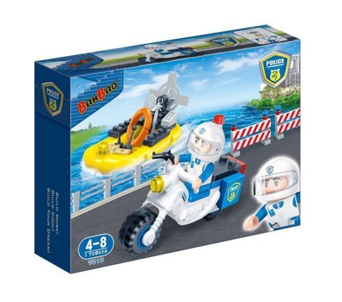 Конструктор Banbao (Банбао) "Полицейский мотоцикл", 61 деталь