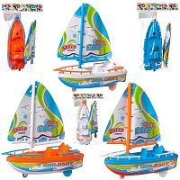 Игрушка заводная. Лодка парусная, 3 вида в ассортименте, в пакете