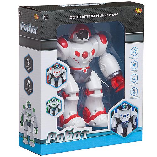 Робот ABtoys, световые и звуковые эффекты, бело-красный фото 4