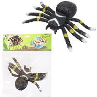 Фигурка Abtoys Юный натуралист Пауки Паук черный с желто-белым рисунком, термопластичная резина