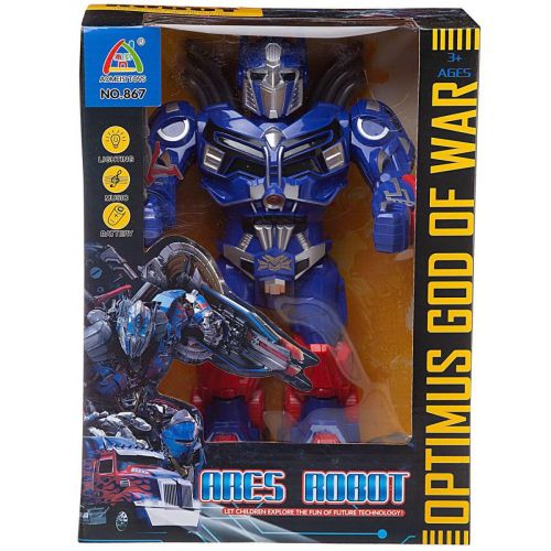 Робот Junfa Deformation Robot, синий, движение, свет, звук фото 4