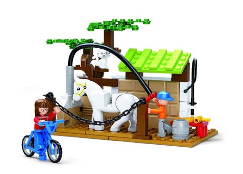 Конструктор Sluban Город Ферма На конюшне 110 деталей фото 3