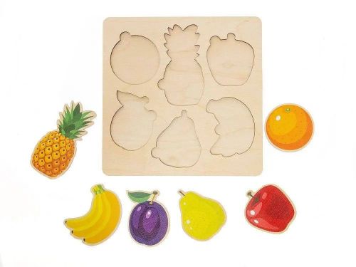Игра развивающая деревянная Фрукты (21х21см) фото 2