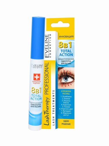 eveline сыворотка д/ресниц total action 8в1 концентрированная 10мл EVELINE Сыворотка д/ресниц Total Action 8в1 концентрированная 10мл