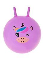 Мяч-прыгун Moby Kids  50 см Единорог фиолетовый, с рожками