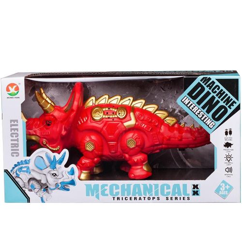 динозавр-робот junfa трицераптос электромеханический, свет, звук, красный фото 4 Динозавр-робот Junfa Трицераптос электромеханический, свет, звук, красный фото 4