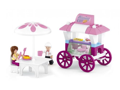 Конструктор SLUBAN Розовая мечта Кафе на колесах, 78 деталей фото 2