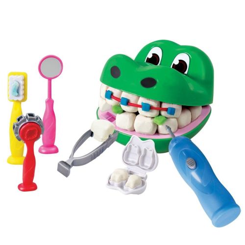 Набор для лепки "Зубастый крокодил", тесто 250г, аксессуары фото 3