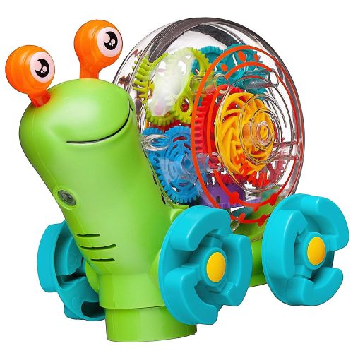 Игрушка Junfa Улитка электромеханическая зеленая движение-свет-звук фото 3