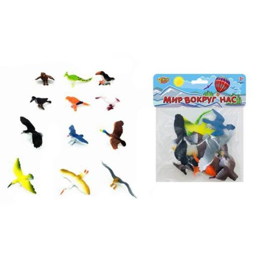 Игровой набор Птицы, 12 предметов, пакет