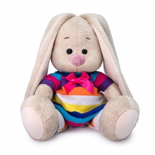 Зайка Ми в полосатом комбинезоне (малыш) 15 см