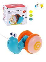 Каталка на верёвочке Улитка со световыми и звуковыми эффектами