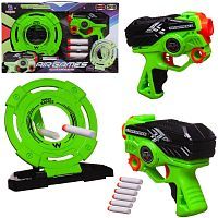 Игровой набор Junfa c бластером, подставкой-мишенью, 6 мягкими пулями