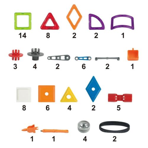 Магнитный конструктор ABtoys Магический магнит 78 деталей PT-00845 фото 3