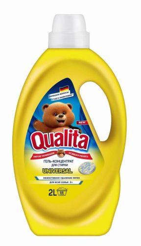 qualita гель для стирки концентрат универсальный 2000мл QUALITA Гель для стирки концентрат универсальный 2000мл